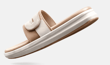 Light coloured slip-on shoe